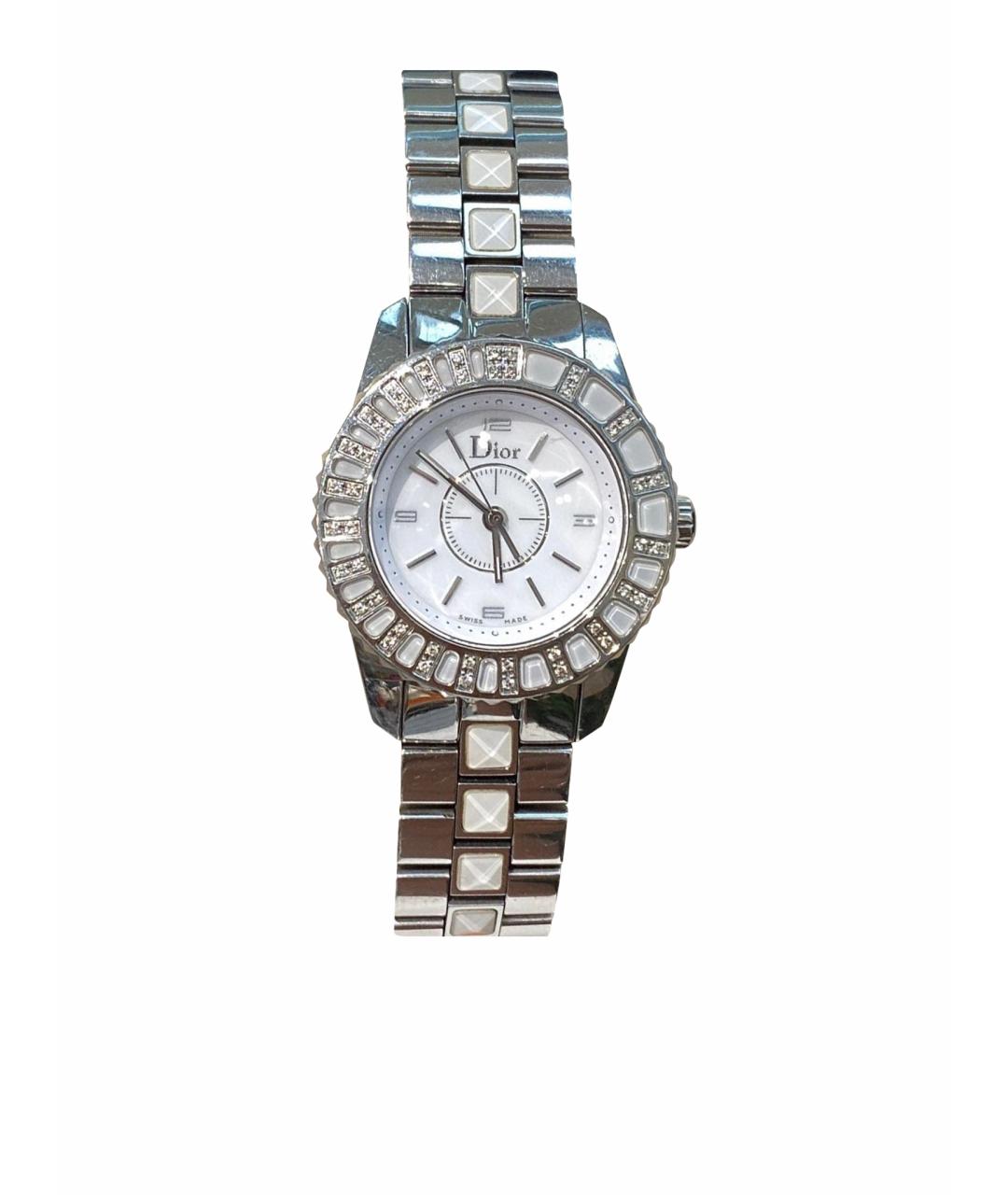CHRISTIAN DIOR Белые металлические часы, фото 1