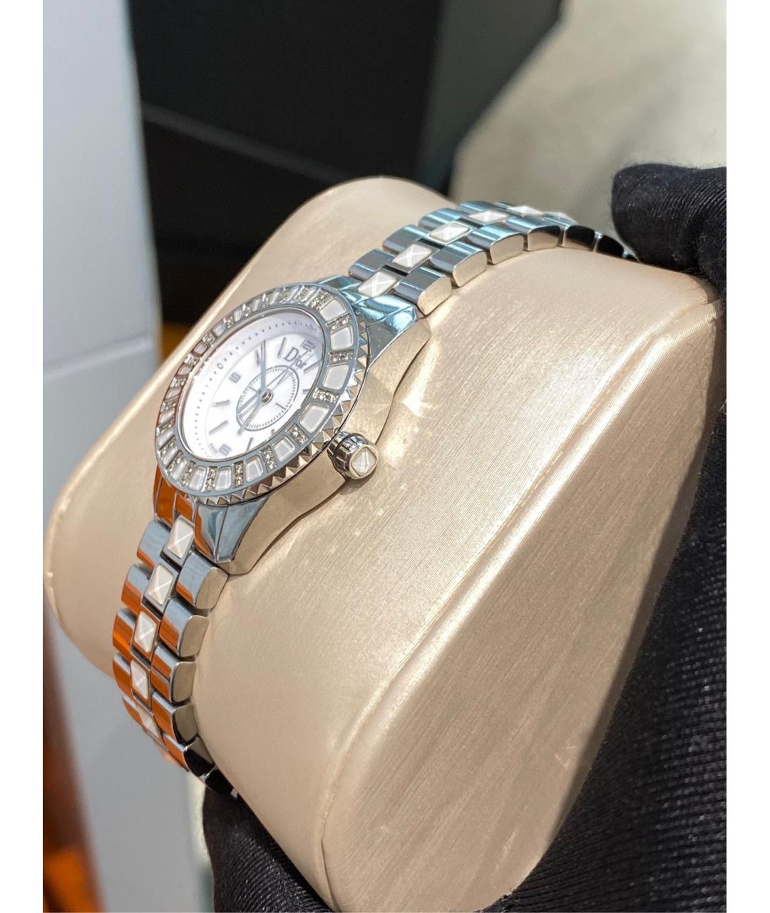 CHRISTIAN DIOR Белые металлические часы, фото 2