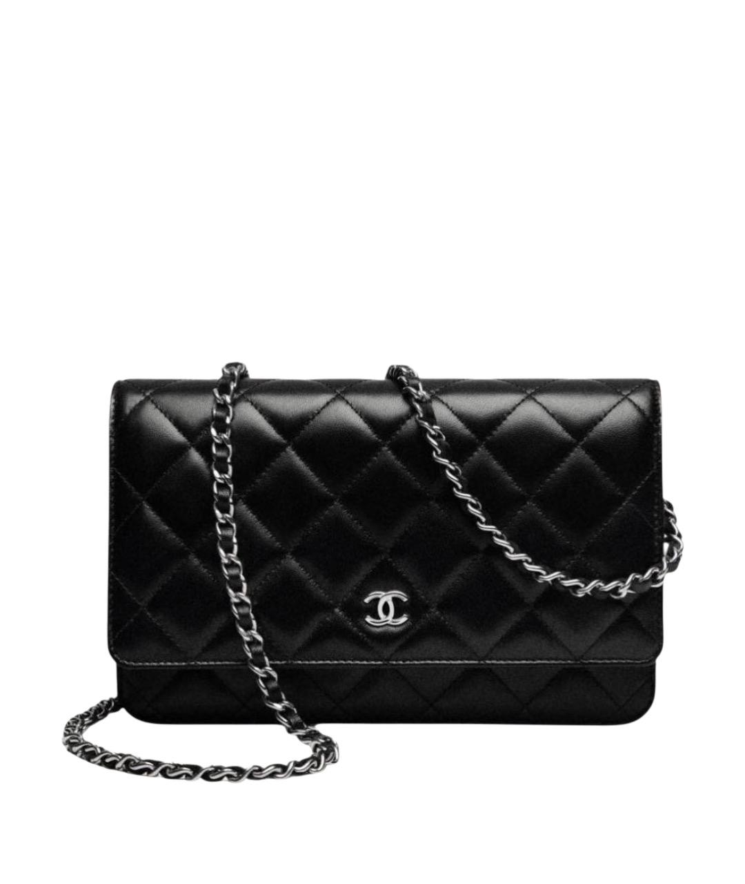 CHANEL Черная кожаная сумка через плечо, фото 1