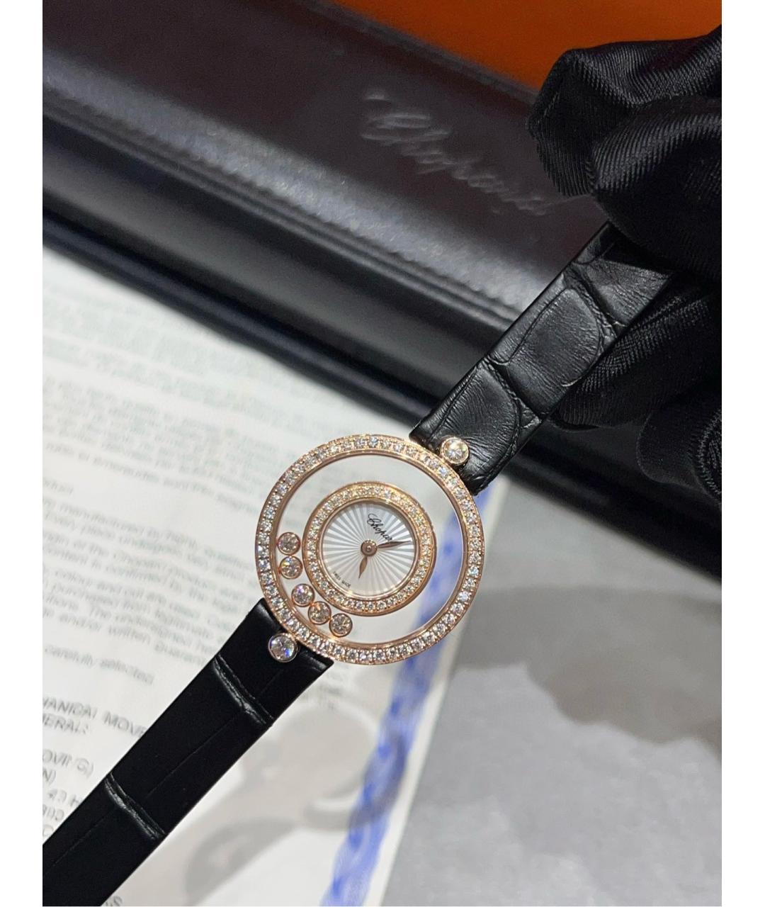 CHOPARD Белые часы из розового золота, фото 5