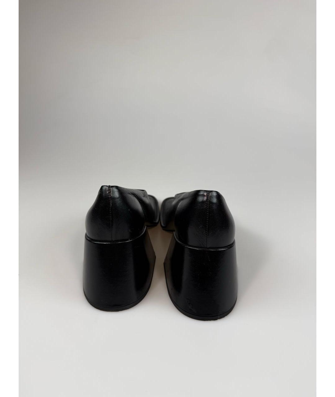 JIL SANDER Черные кожаные туфли, фото 3