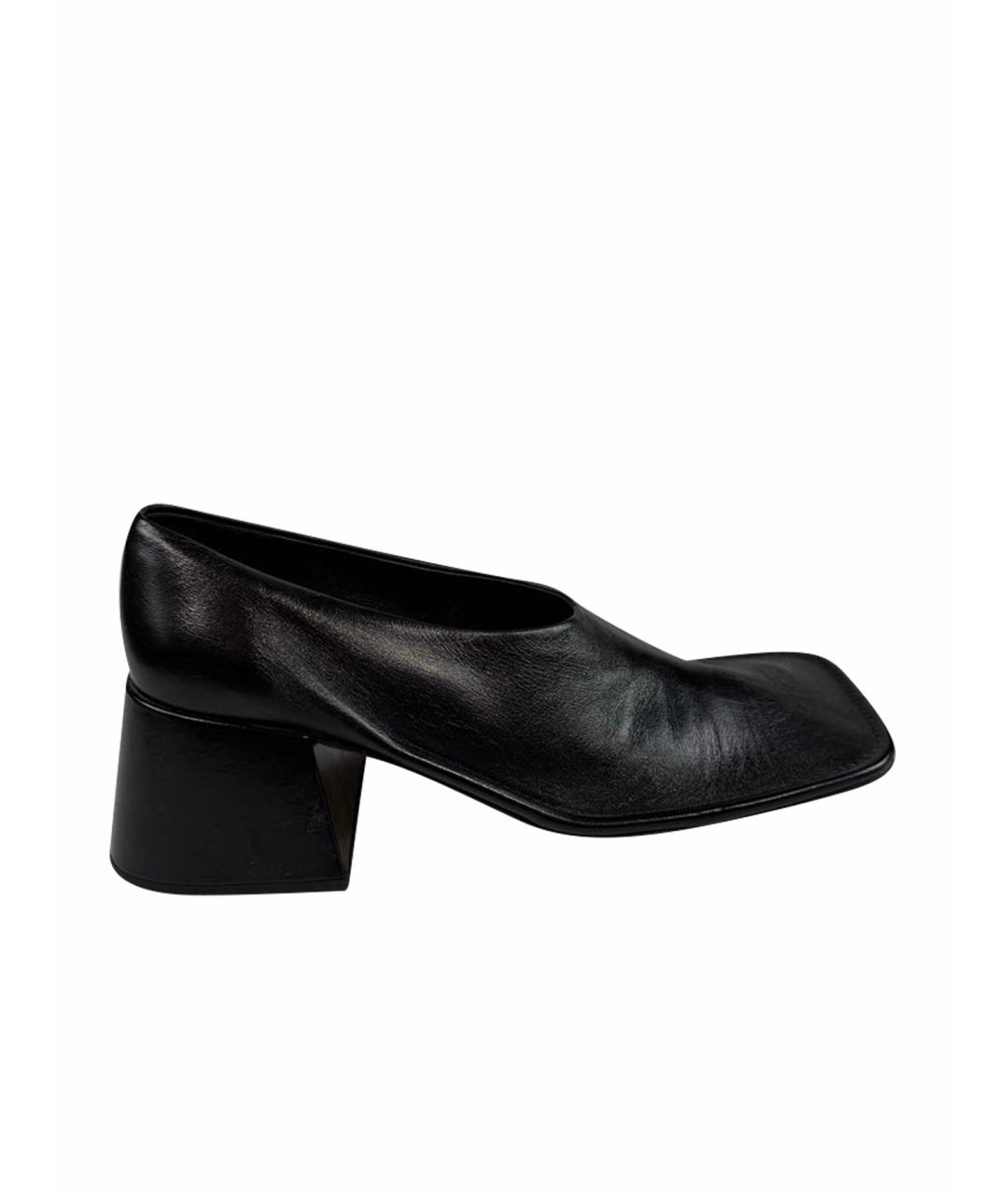 JIL SANDER Черные кожаные туфли, фото 1