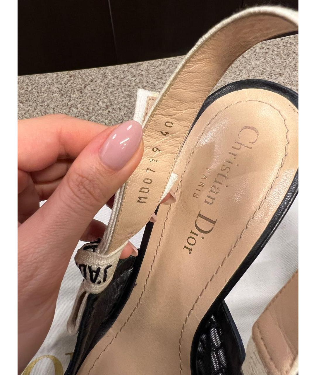 CHRISTIAN DIOR Темно-синие кожаные туфли, фото 6