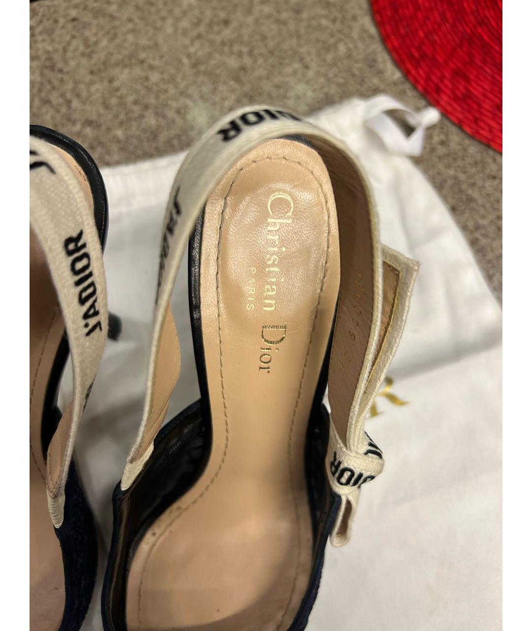 CHRISTIAN DIOR Темно-синие кожаные туфли, фото 7