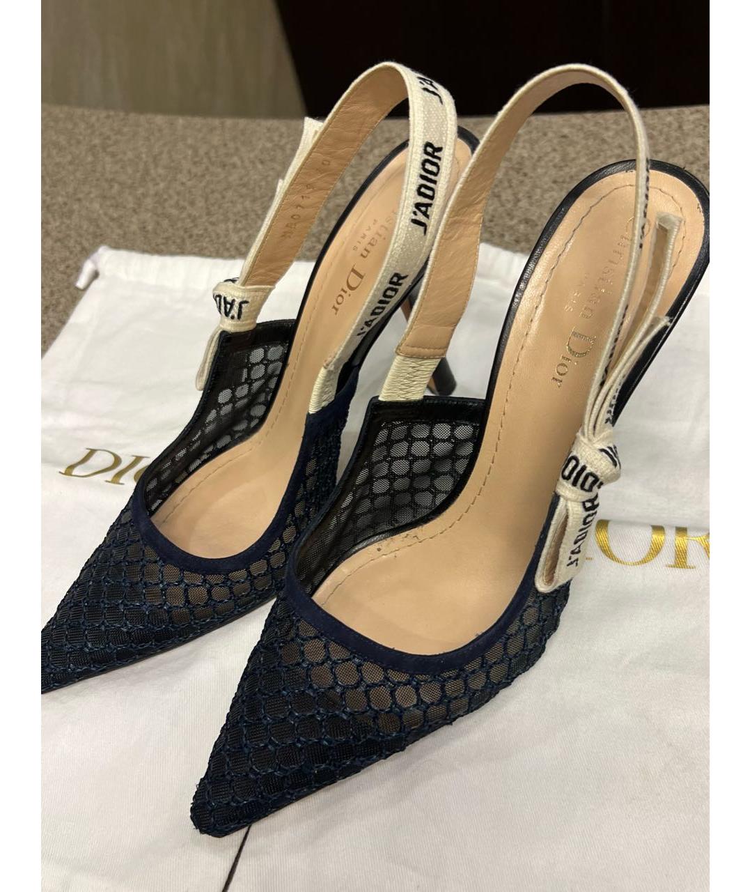 CHRISTIAN DIOR Темно-синие кожаные туфли, фото 8