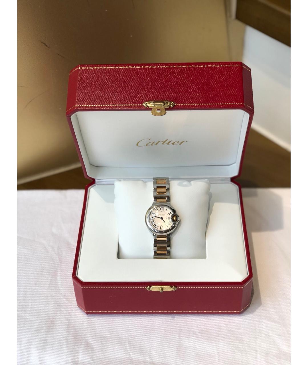 CARTIER Белые часы из желтого золота, фото 7