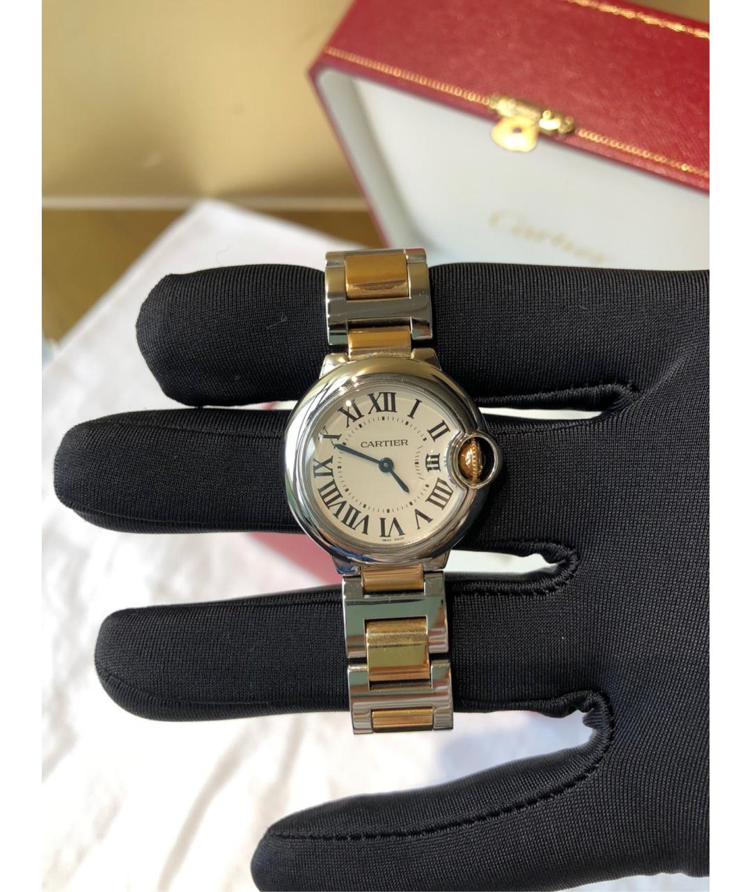 CARTIER Белые часы из желтого золота, фото 3