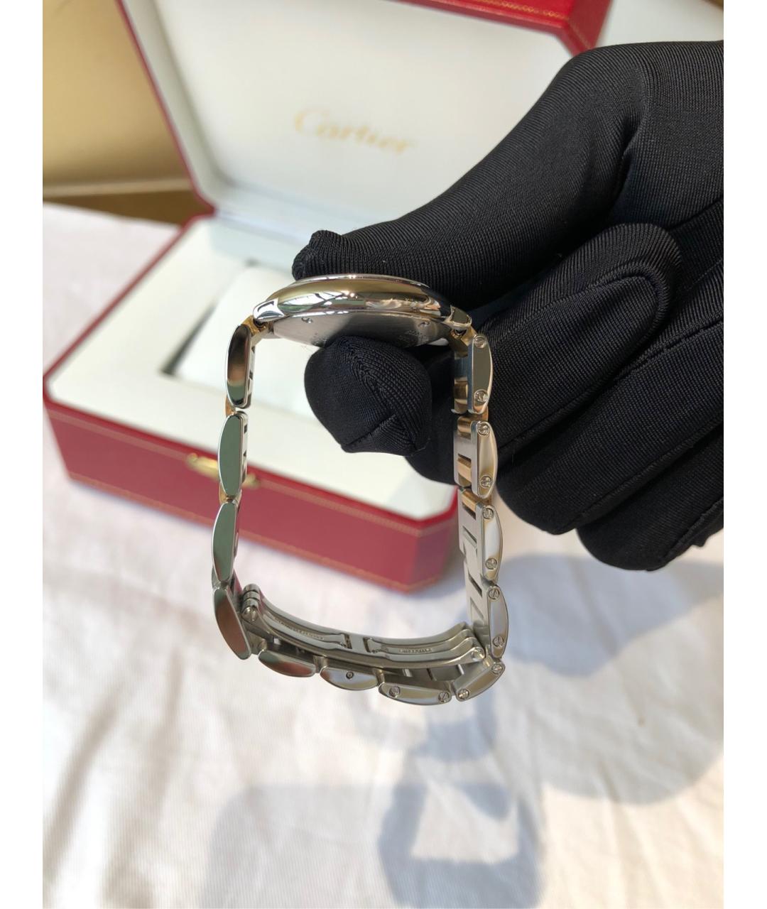 CARTIER Белые часы из желтого золота, фото 4