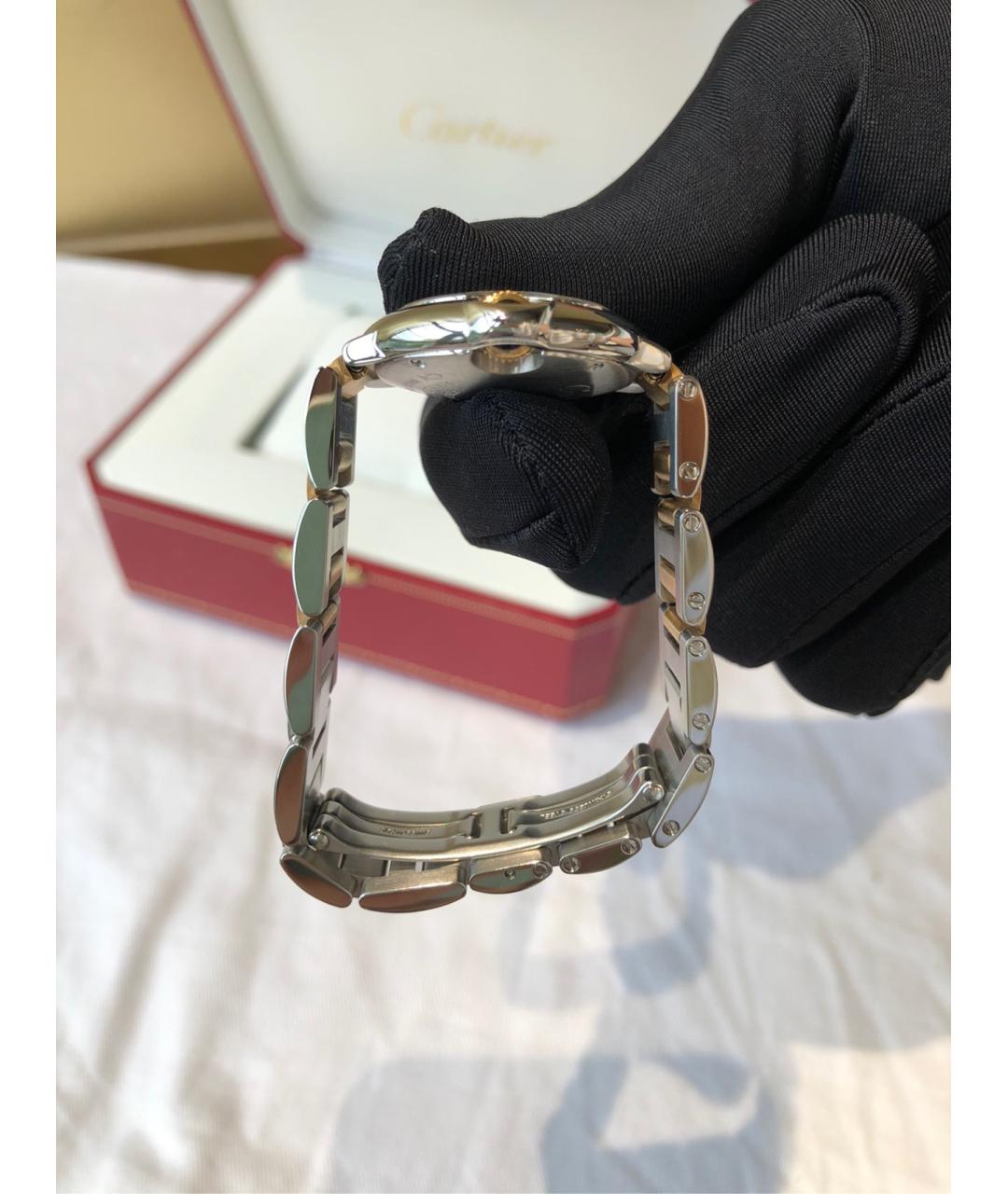 CARTIER Белые часы из желтого золота, фото 5