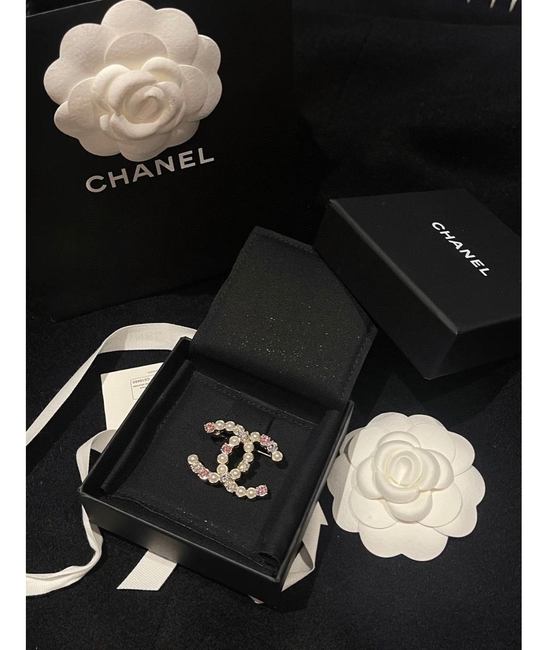 CHANEL Золотая металлическая булавка / брошь, фото 4