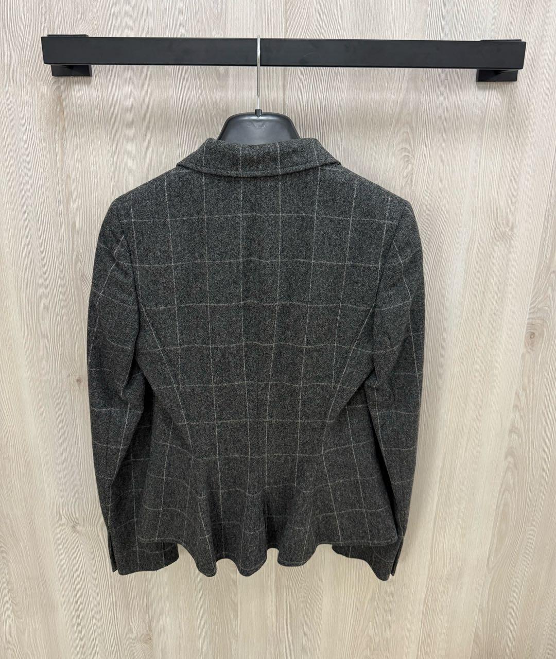 RALPH LAUREN Антрацитовый шерстяной жакет/пиджак, фото 2