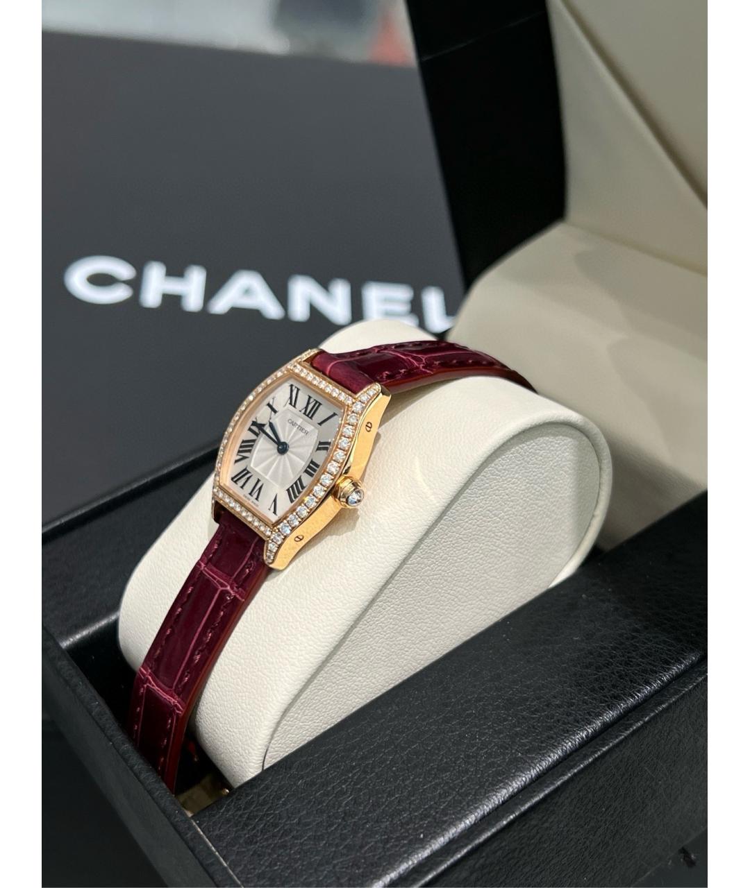 CARTIER Белые часы из розового золота, фото 3