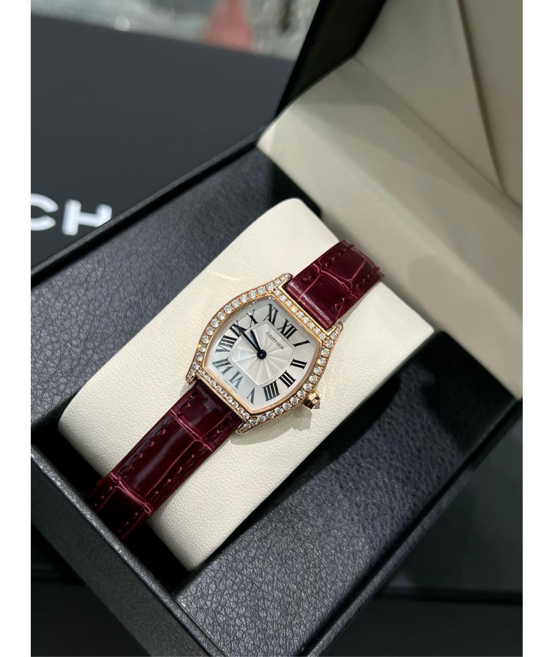 CARTIER Белые часы из розового золота, фото 2