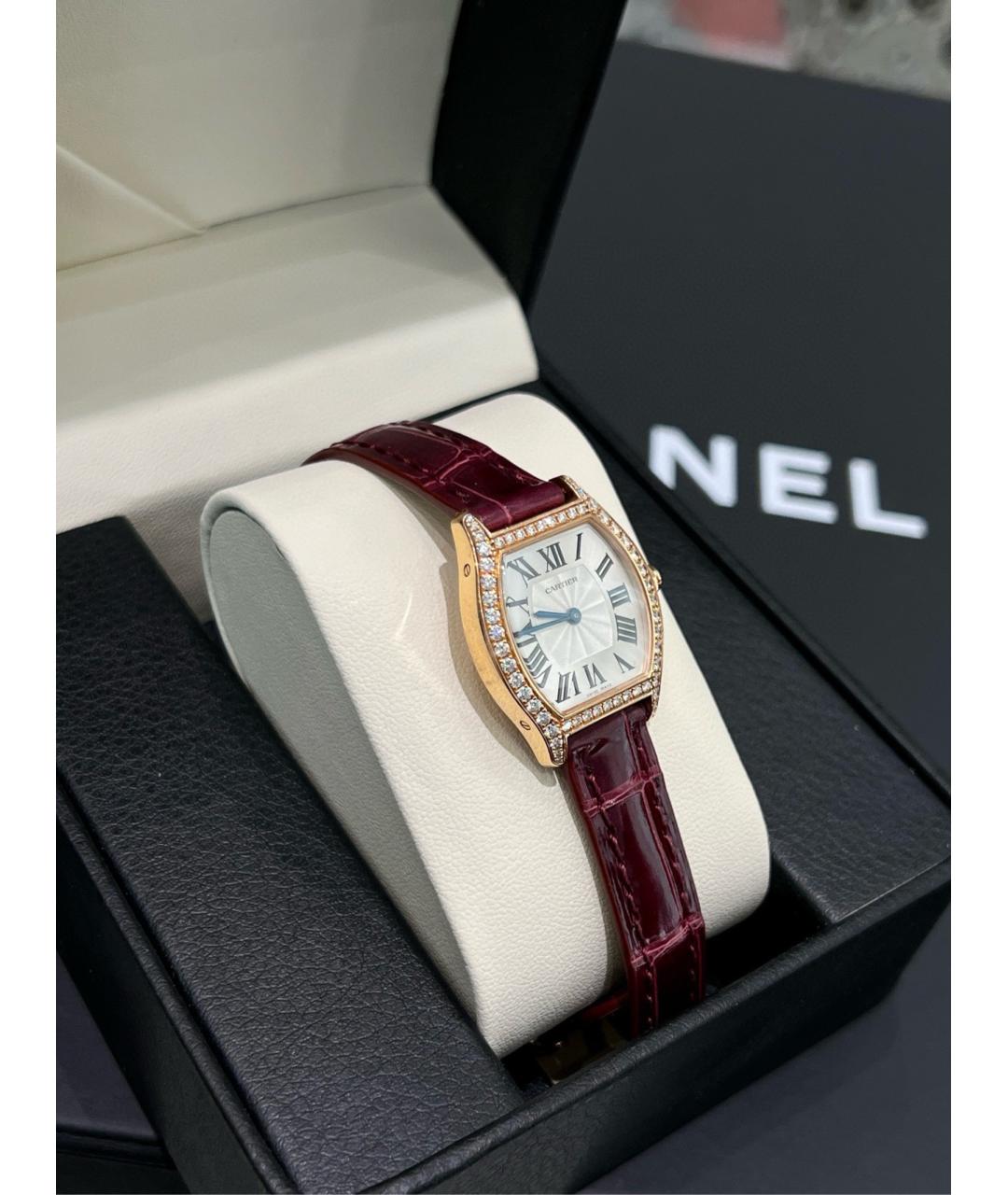 CARTIER Белые часы из розового золота, фото 4