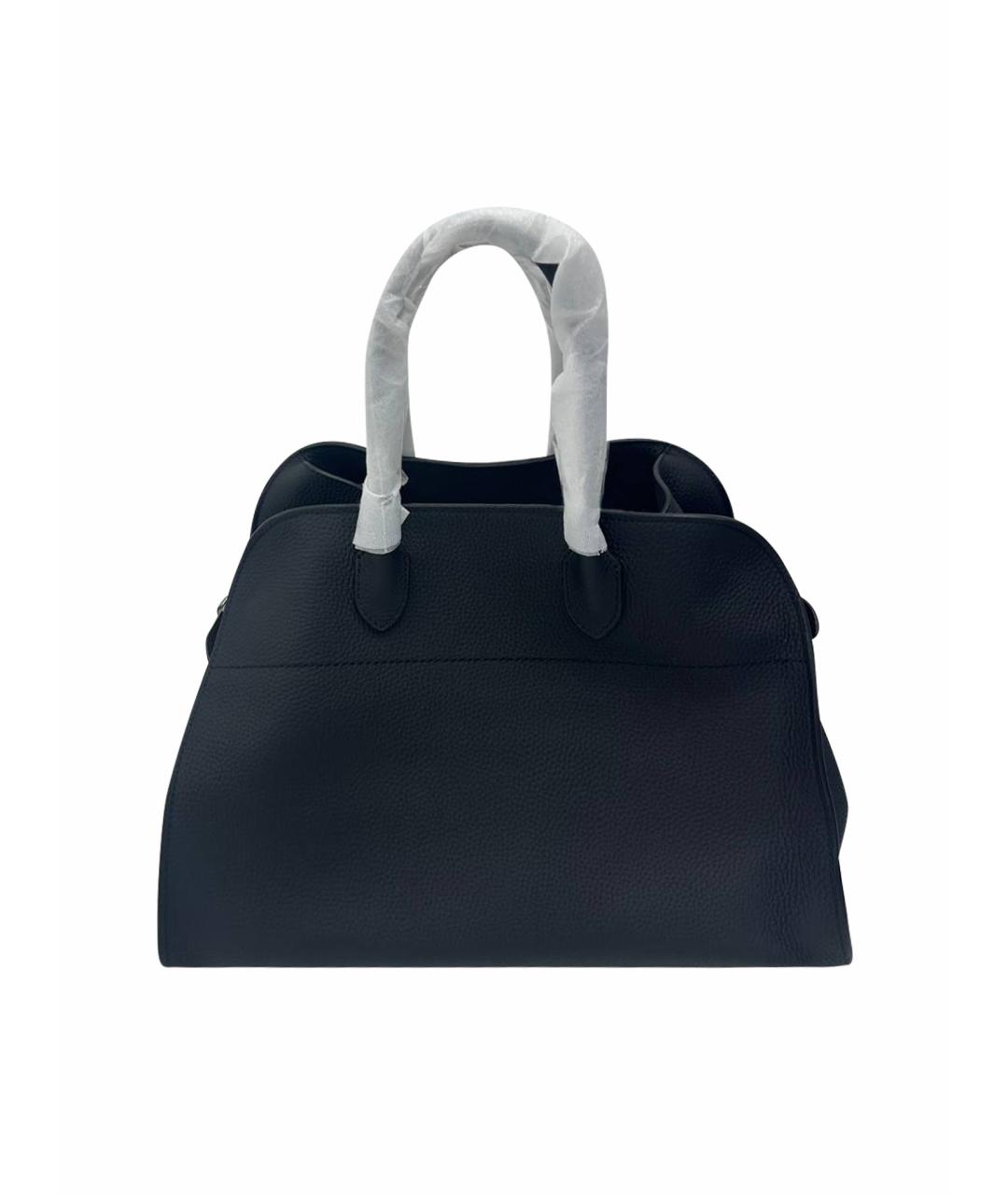 THE ROW Черная кожаная сумка с короткими ручками, фото 1