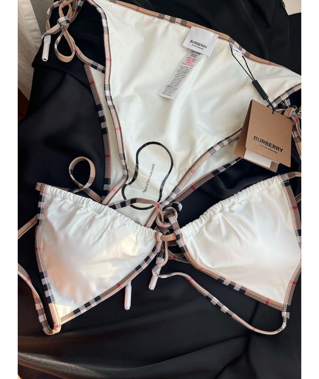 BURBERRY Белый полиамидовый купальник, фото 3