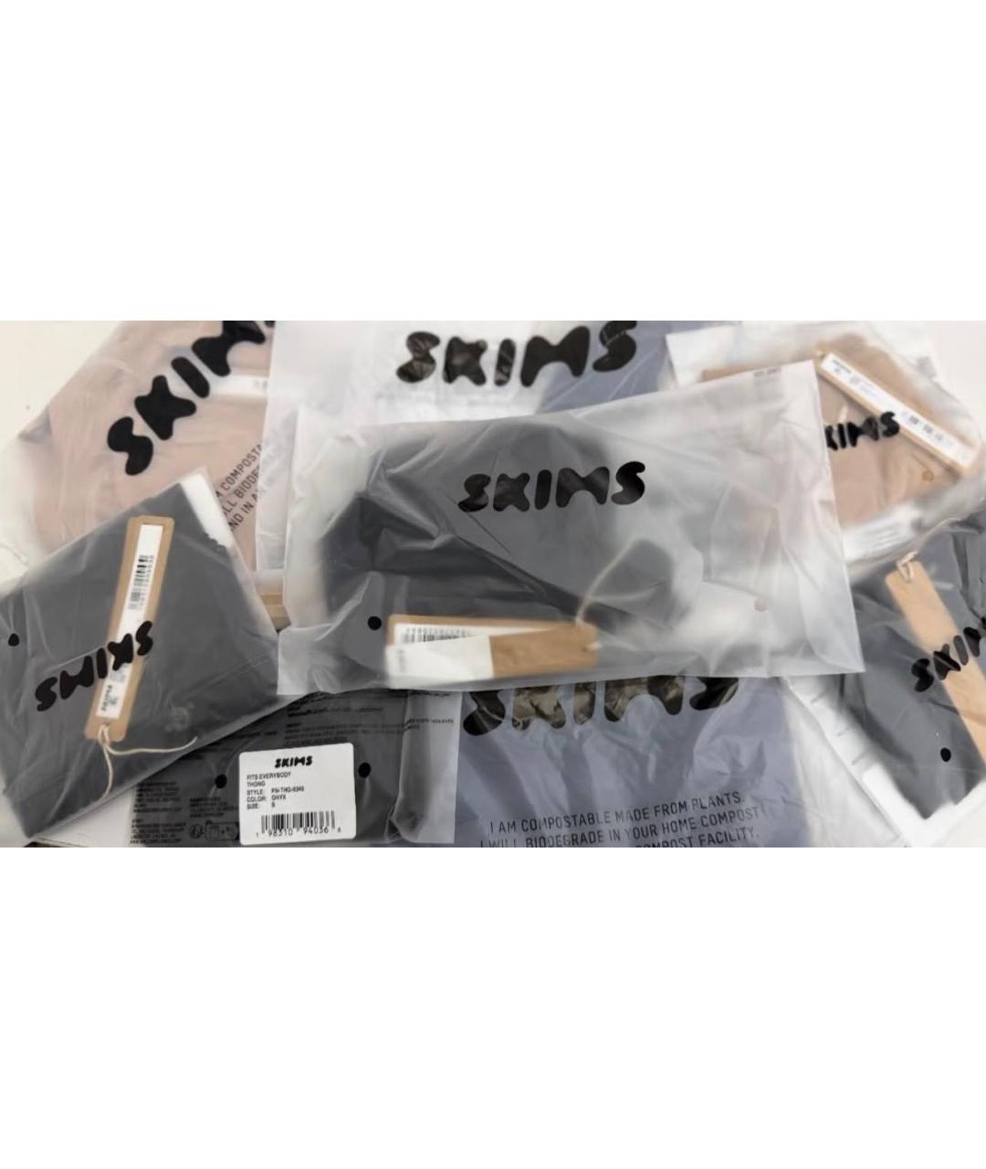 SKIMS Черные прямые брюки, фото 8