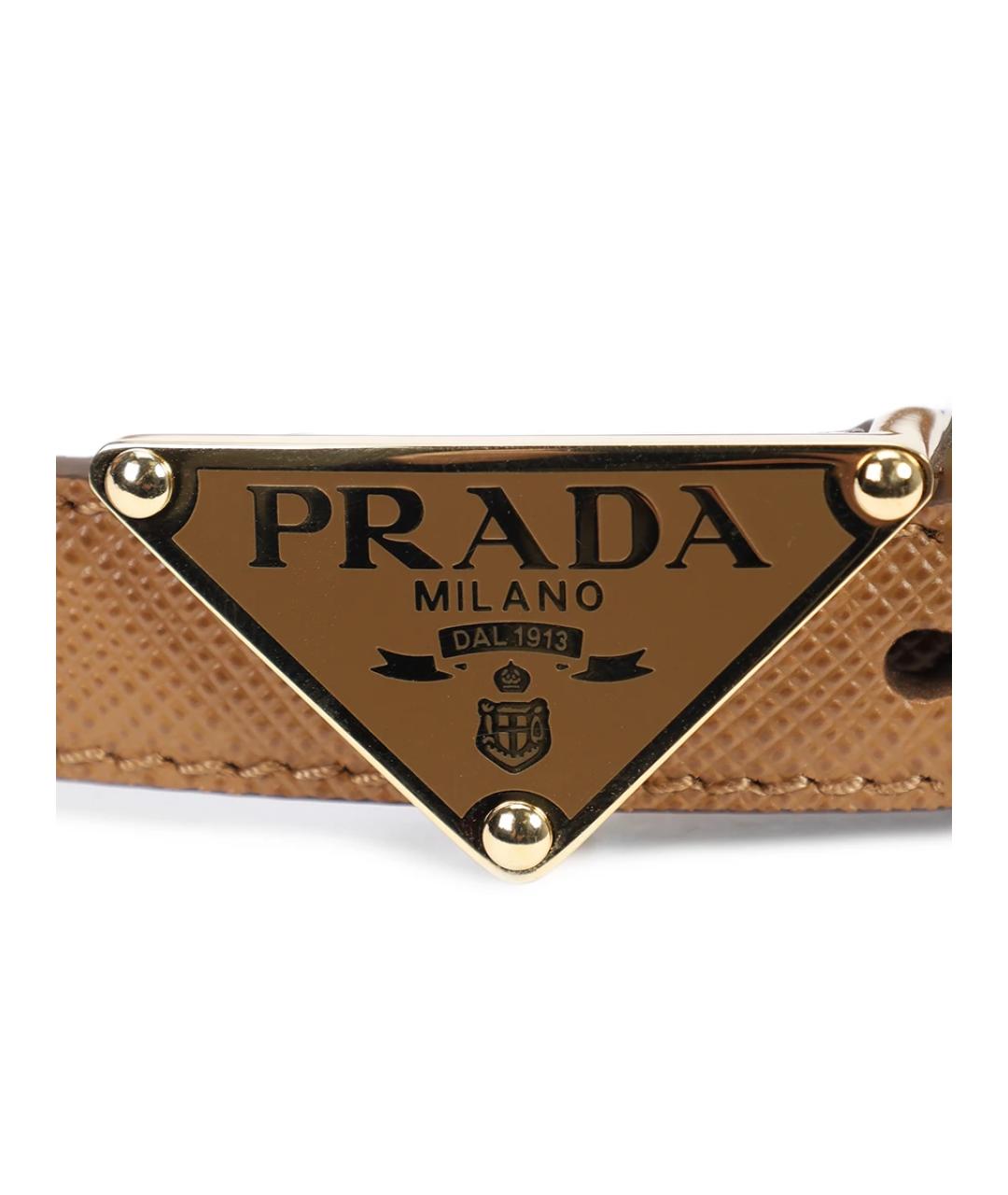 PRADA Коричневый кожаный ремень, фото 3