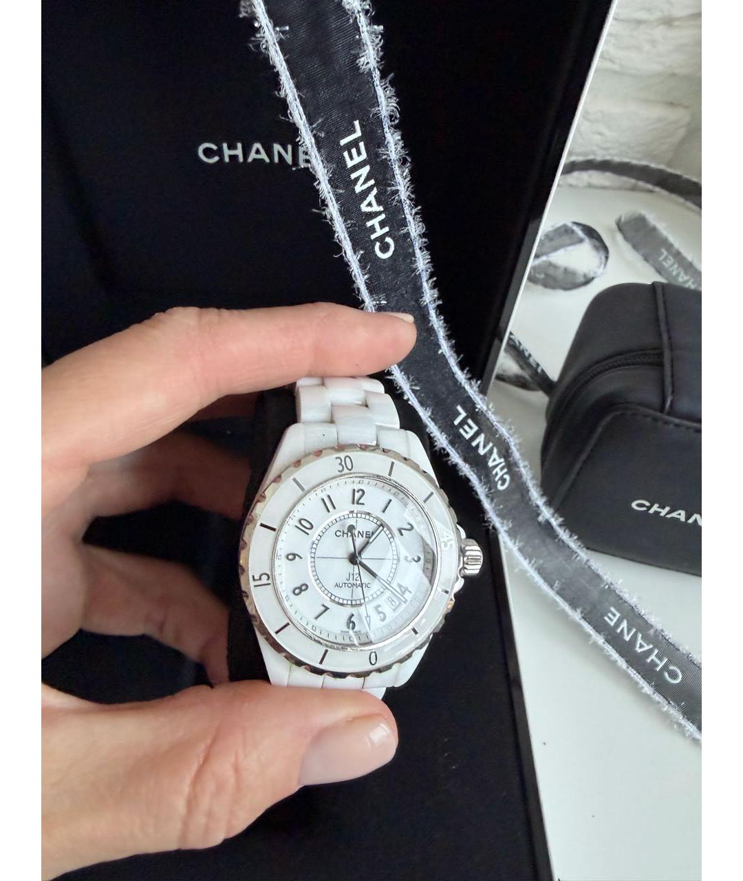CHANEL Белые керамические часы, фото 2