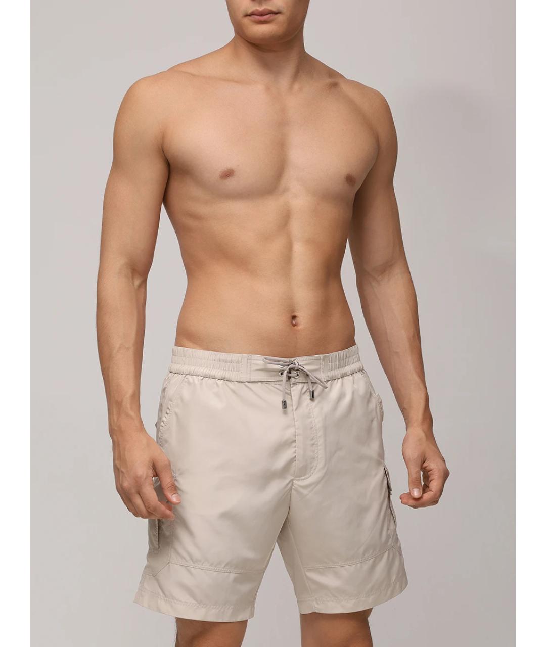 DOLCE&GABBANA Бежевые полиамидовые шорты, фото 2