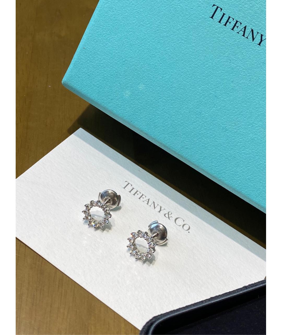 TIFFANY&CO Серебряные платиновые серьги, фото 5