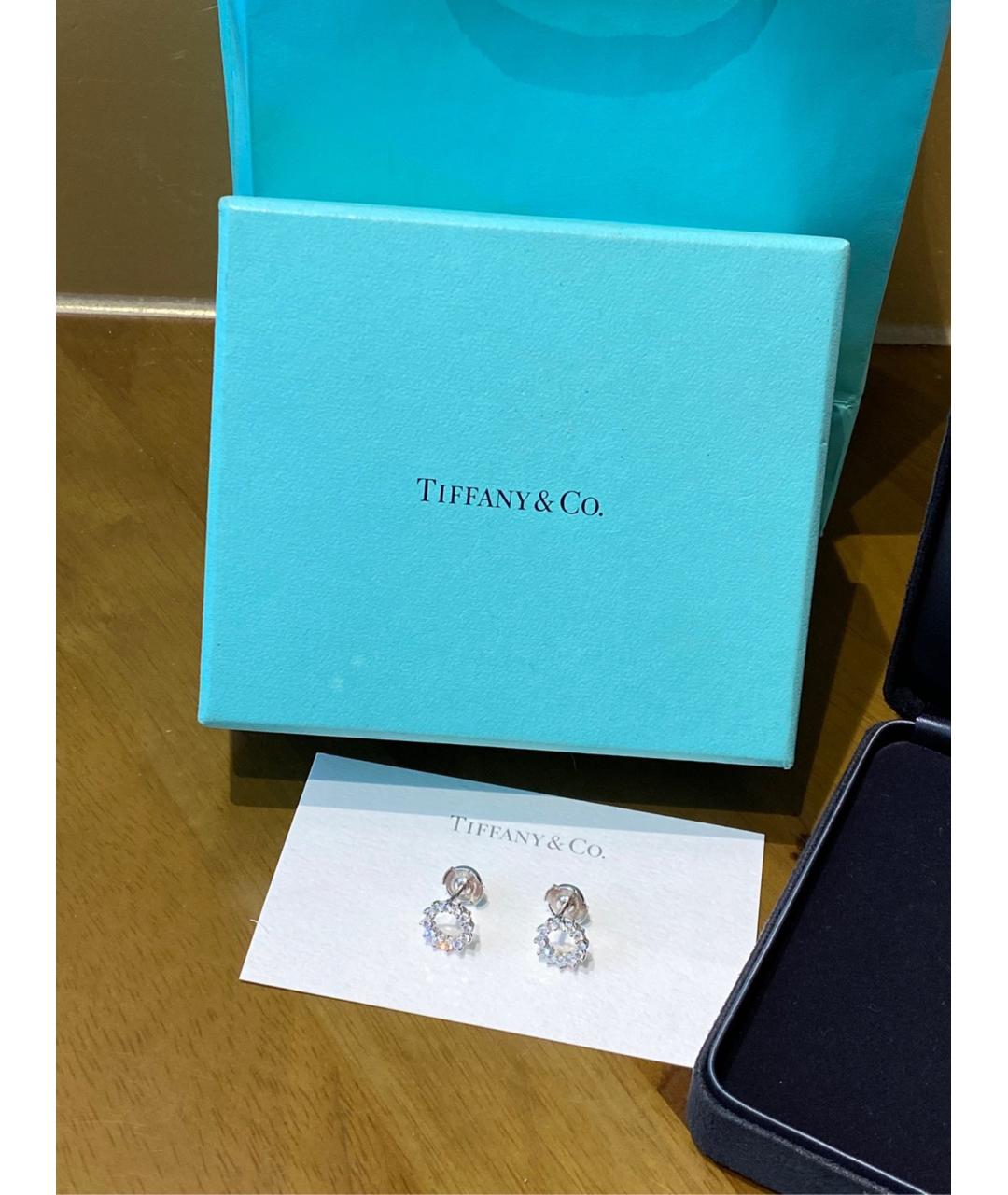 TIFFANY&CO Серебряные платиновые серьги, фото 2