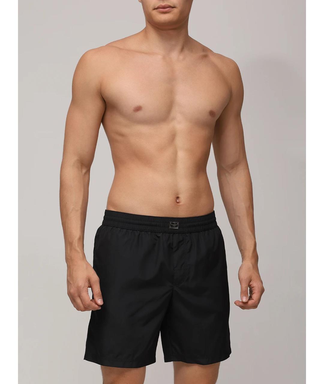 DOLCE&GABBANA Черные полиамидовые шорты, фото 2