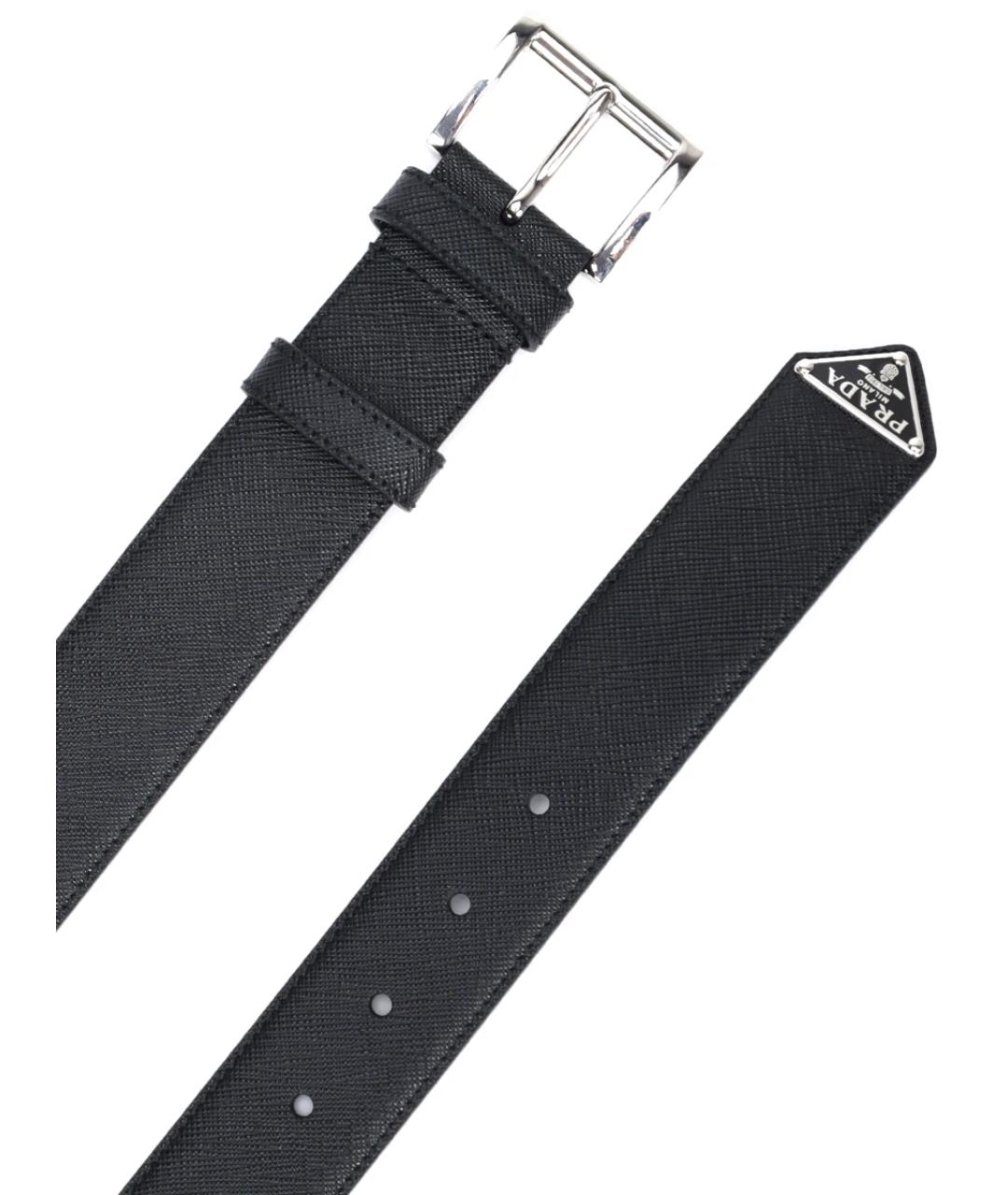 PRADA Черный кожаный ремень, фото 3