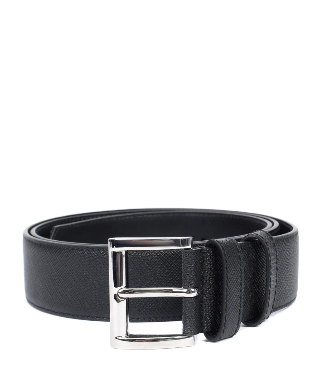 PRADA Черный кожаный ремень, фото 1