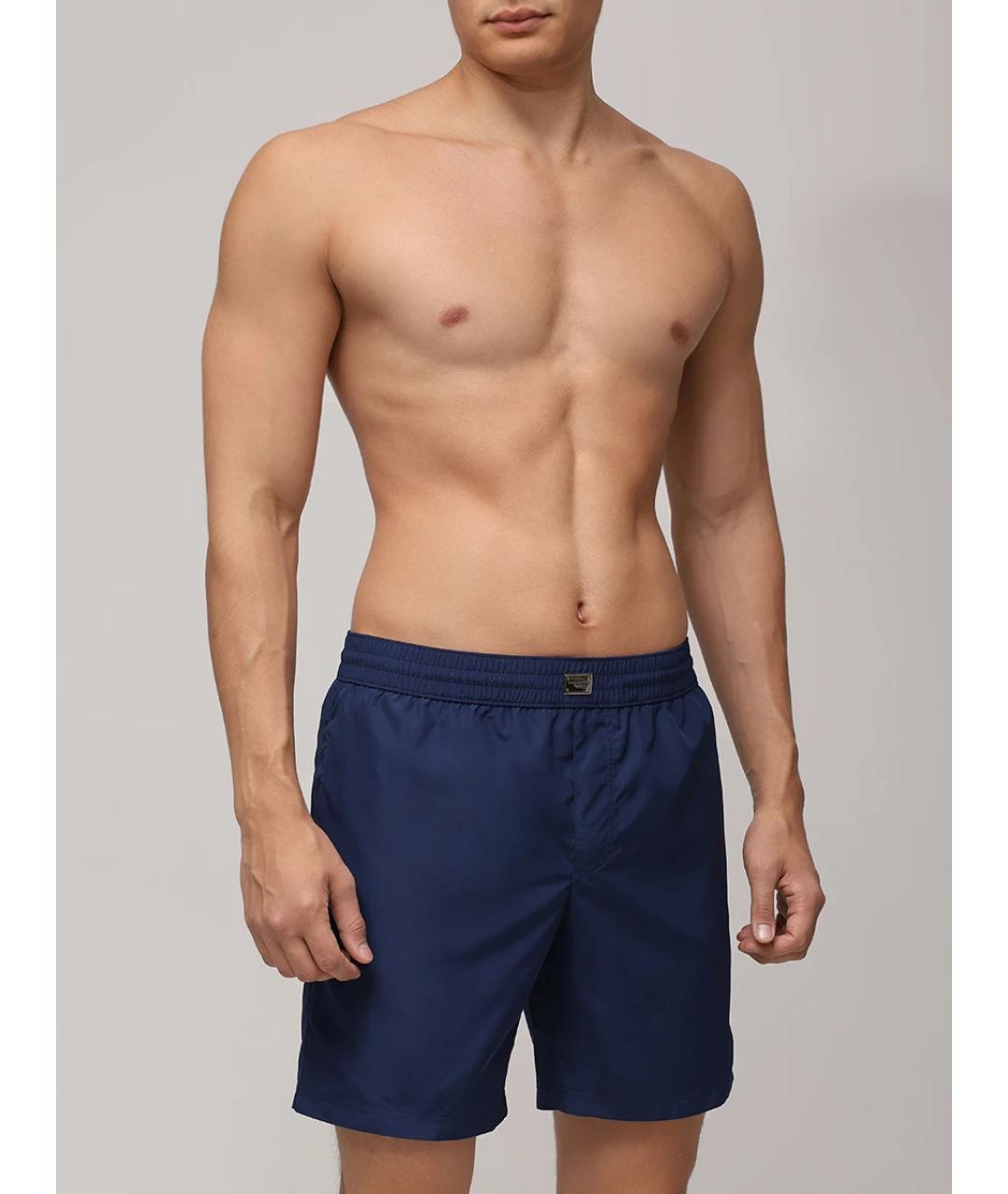 DOLCE&GABBANA Синие полиамидовые шорты, фото 2