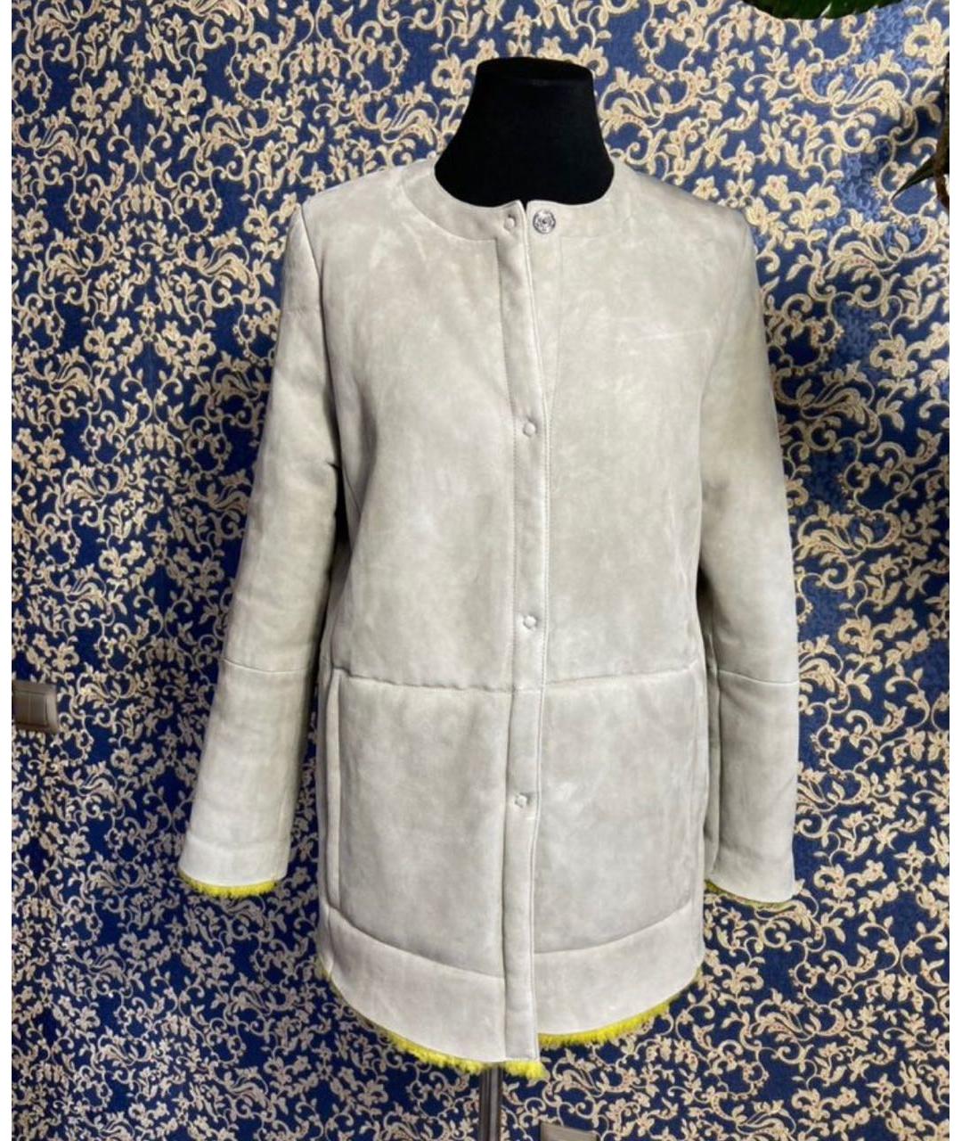 MAX MARA Серая замшевая дубленка, фото 9