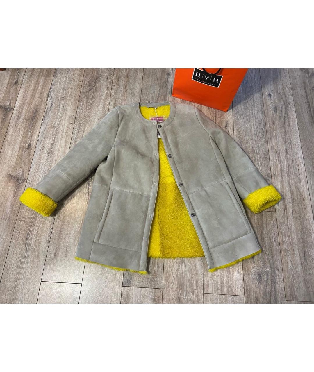 MAX MARA Серая замшевая дубленка, фото 3