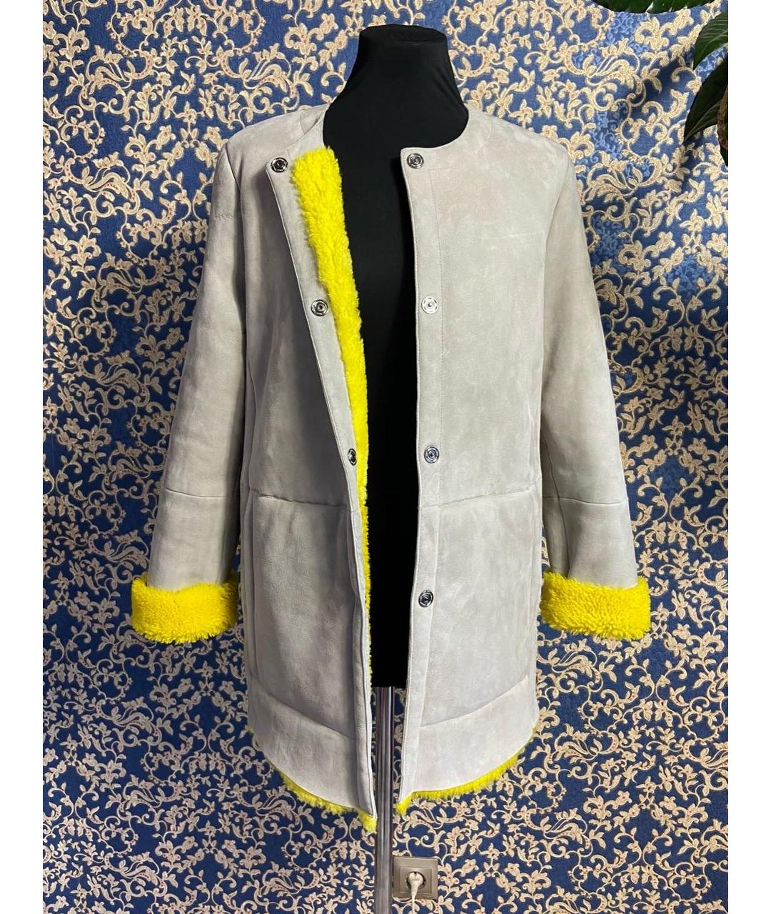 MAX MARA Серая замшевая дубленка, фото 5