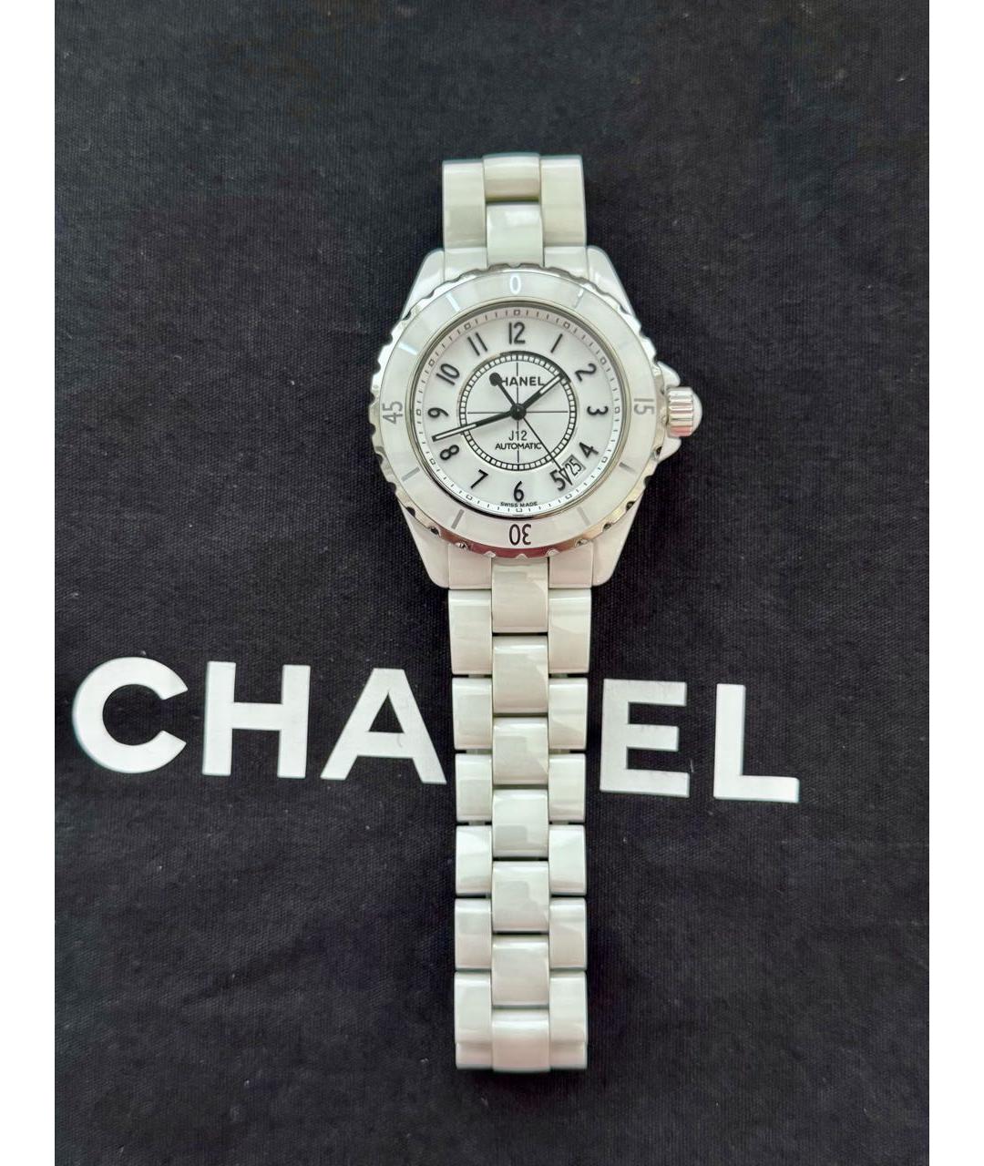 CHANEL Белые керамические часы, фото 6