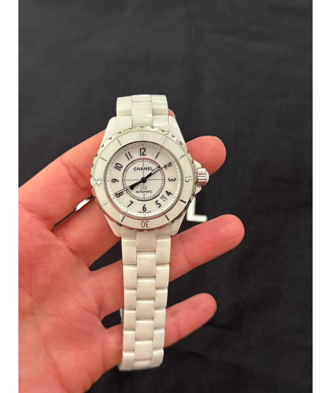 CHANEL Белые керамические часы, фото 3