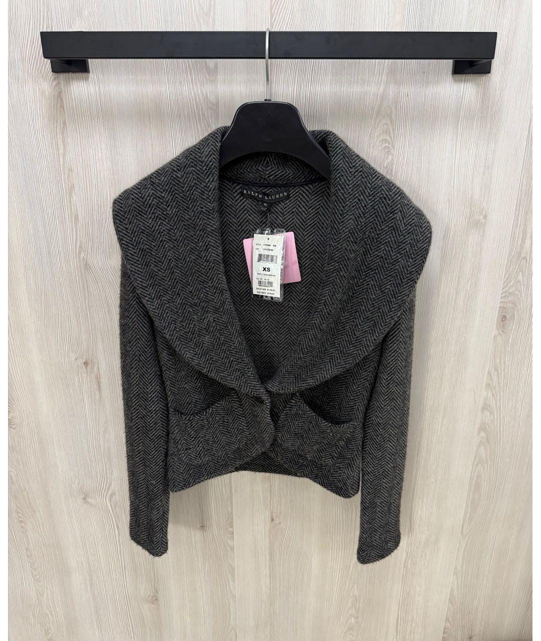 RALPH LAUREN Антрацитовый кашемировый жакет/пиджак, фото 5