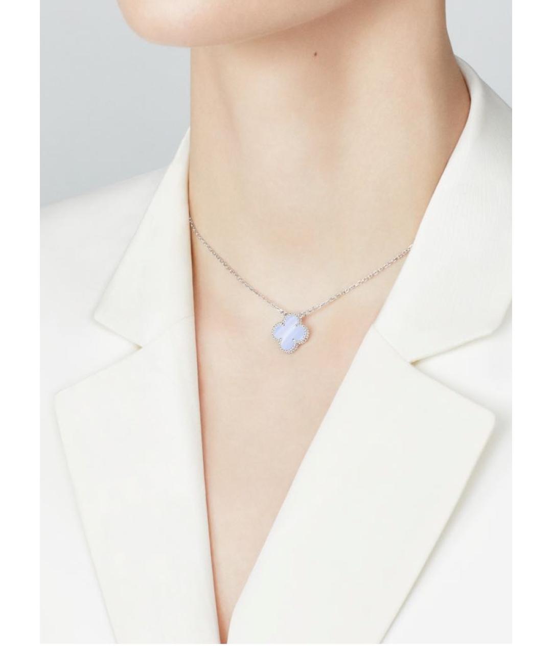 VAN CLEEF & ARPELS Голубой кулон из белого золота, фото 4