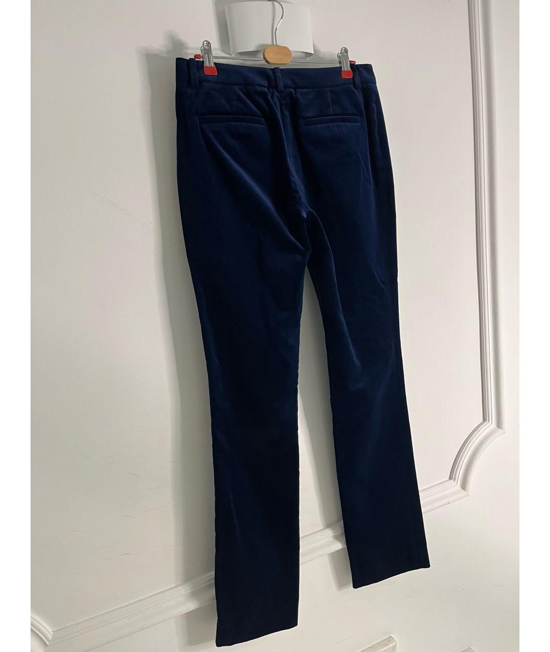 POLO RALPH LAUREN Синие бархатные прямые брюки, фото 2