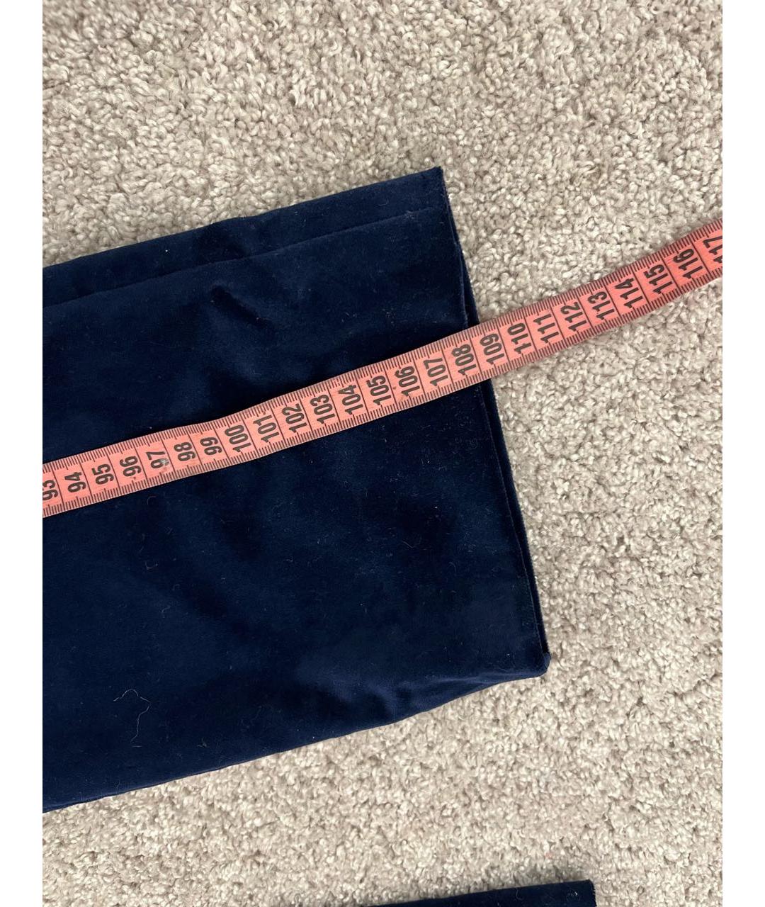 POLO RALPH LAUREN Синие бархатные прямые брюки, фото 8