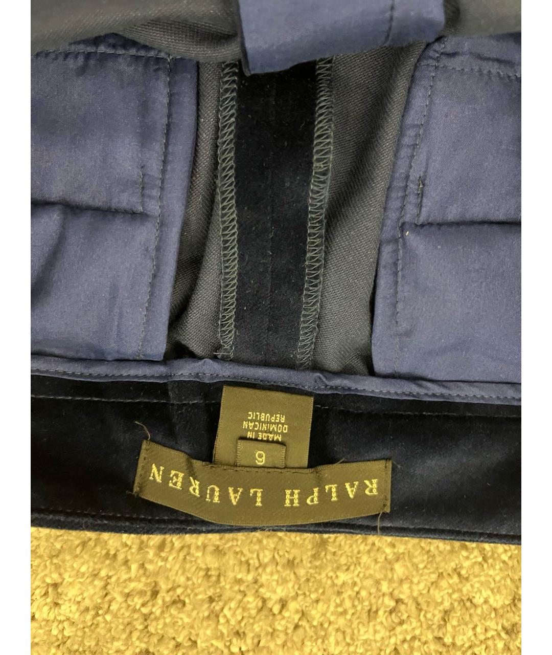 POLO RALPH LAUREN Синие бархатные прямые брюки, фото 4