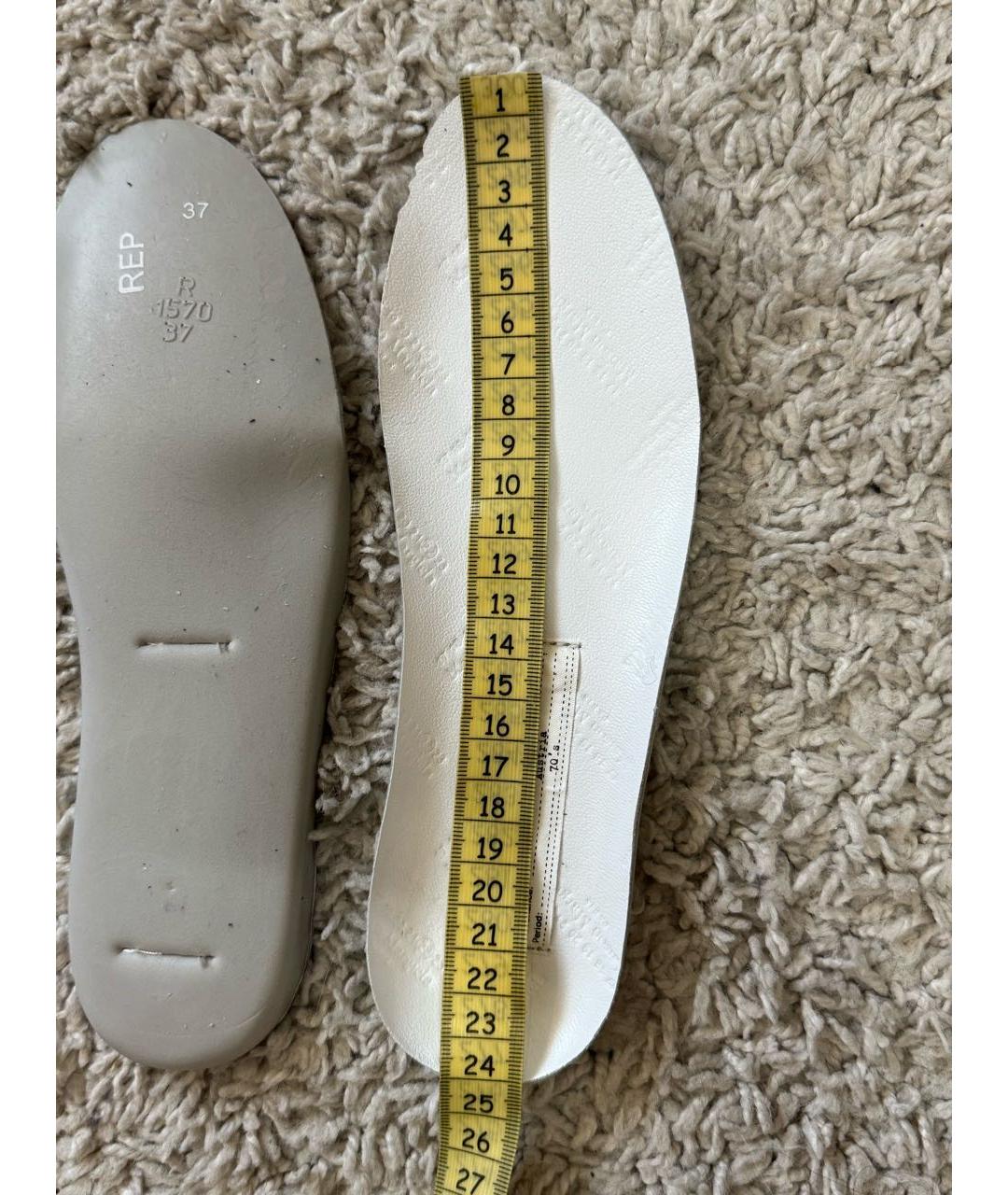 MAISON MARGIELA Черные кеды из лакированной кожи, фото 5