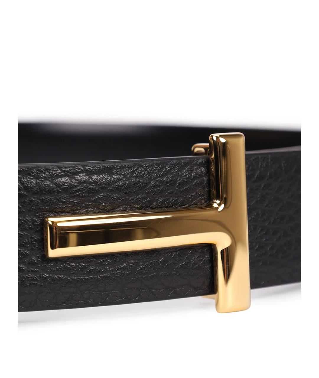 TOM FORD Черный кожаный ремень, фото 3