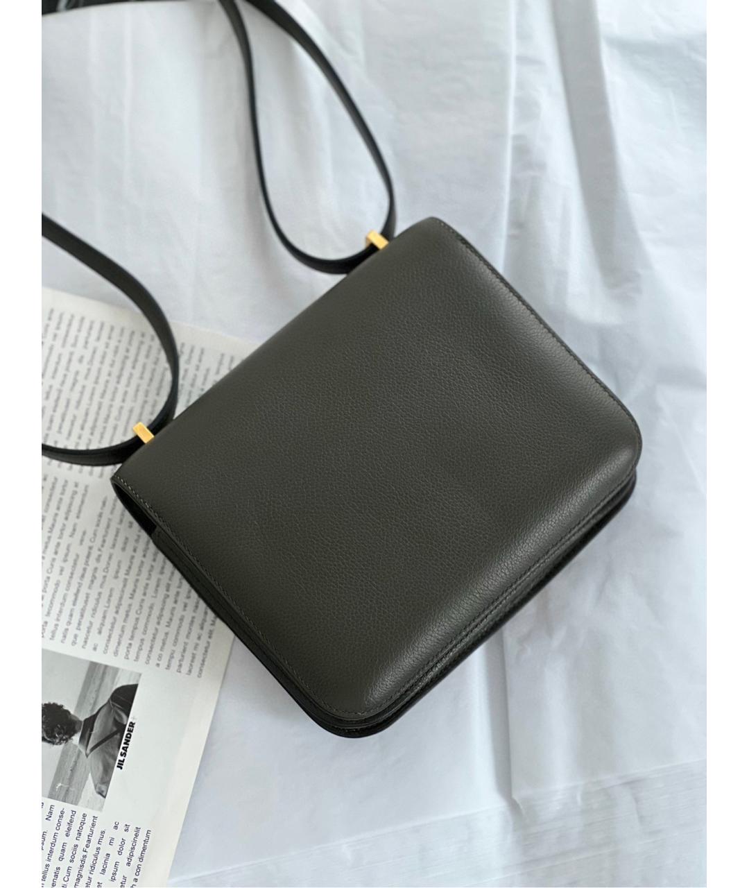 HERMES Зеленая кожаная сумка через плечо, фото 2