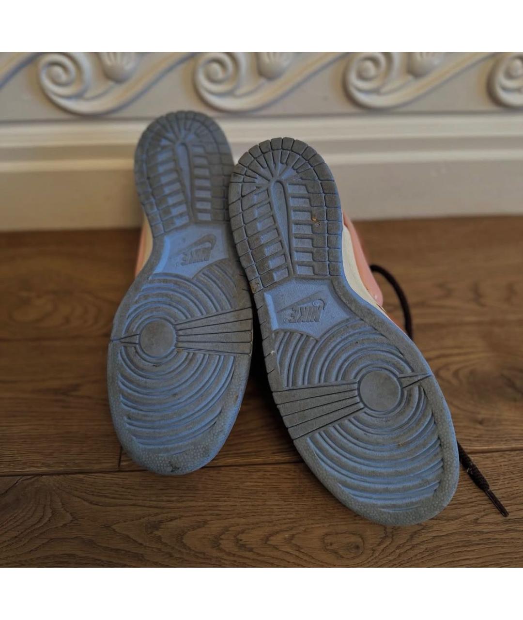 NIKE Оранжевое текстильные низкие кроссовки / кеды, фото 8