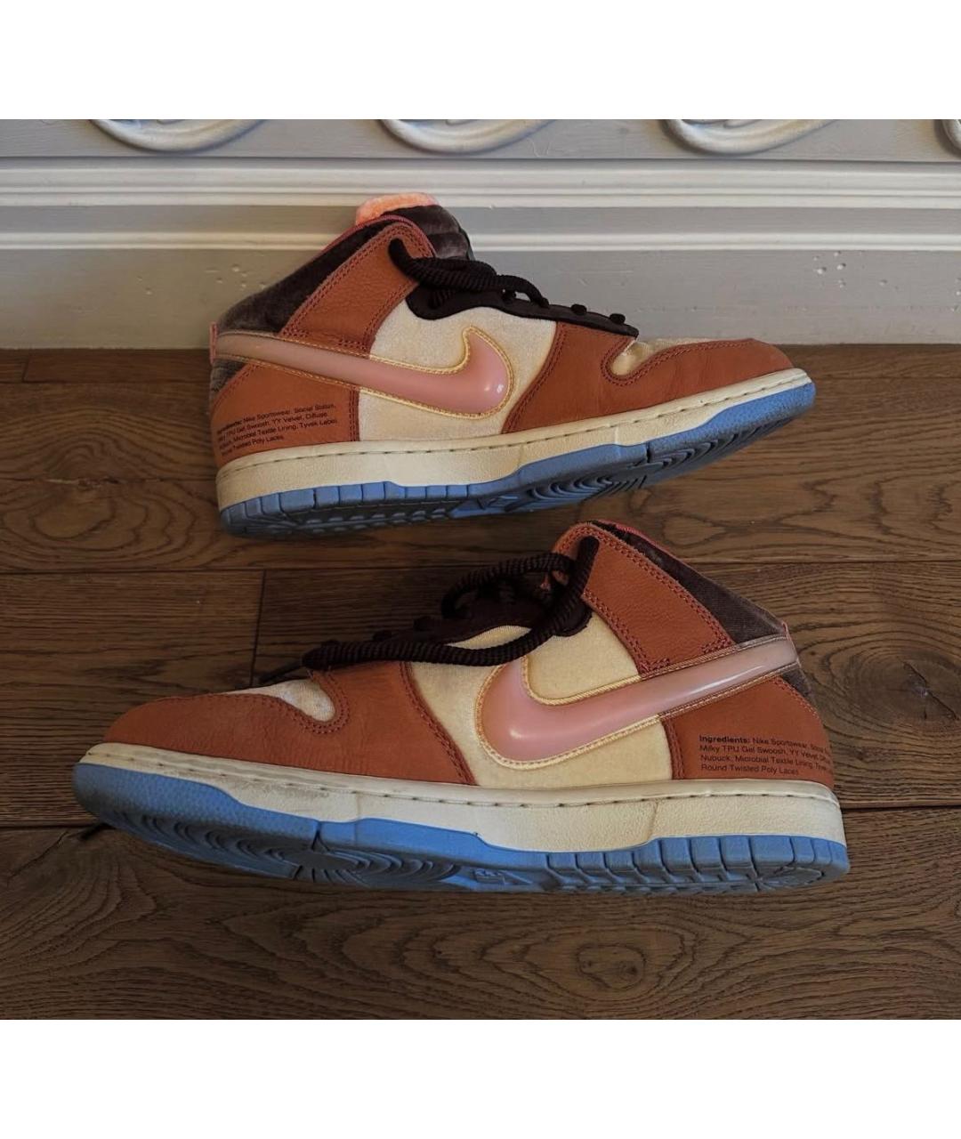 NIKE Оранжевое текстильные низкие кроссовки / кеды, фото 9