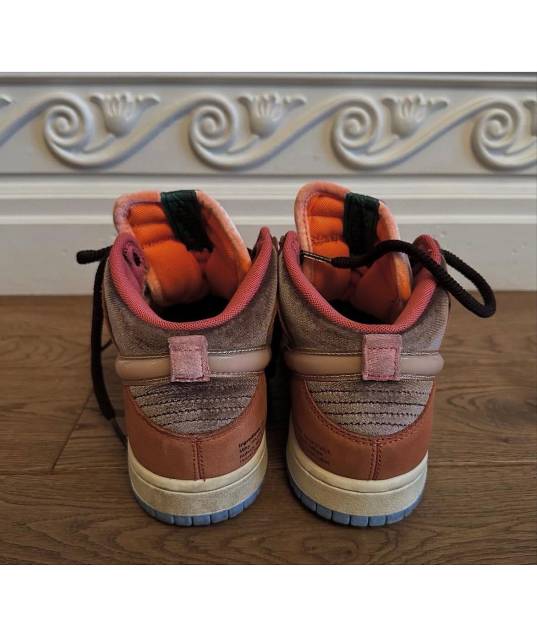 NIKE Оранжевое текстильные низкие кроссовки / кеды, фото 4