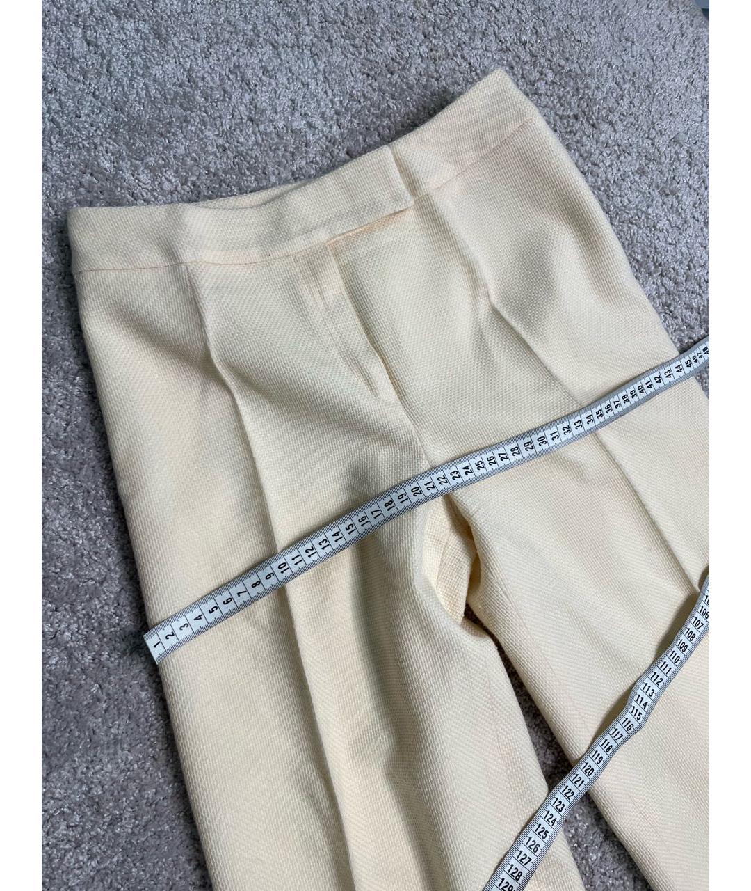 VALENTINO Бежевые шерстяные брюки широкие, фото 5