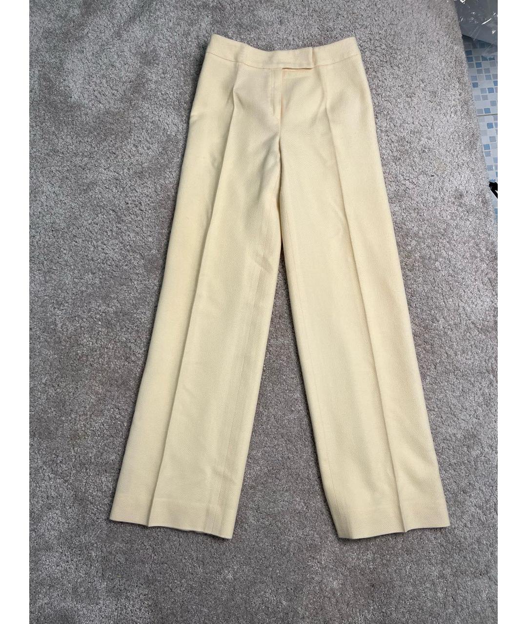 VALENTINO Бежевые шерстяные брюки широкие, фото 9