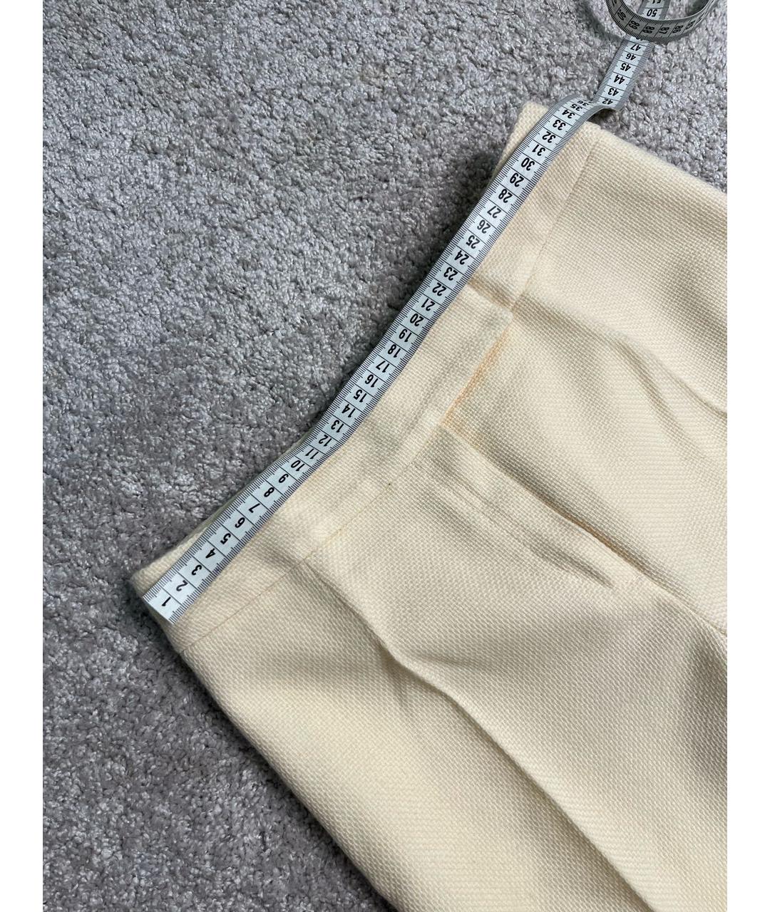 VALENTINO Бежевые шерстяные брюки широкие, фото 7