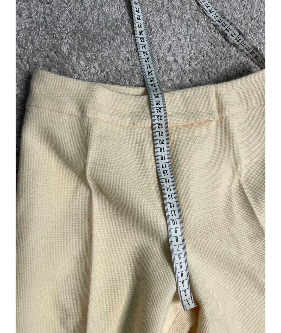 VALENTINO Бежевые шерстяные брюки широкие, фото 6